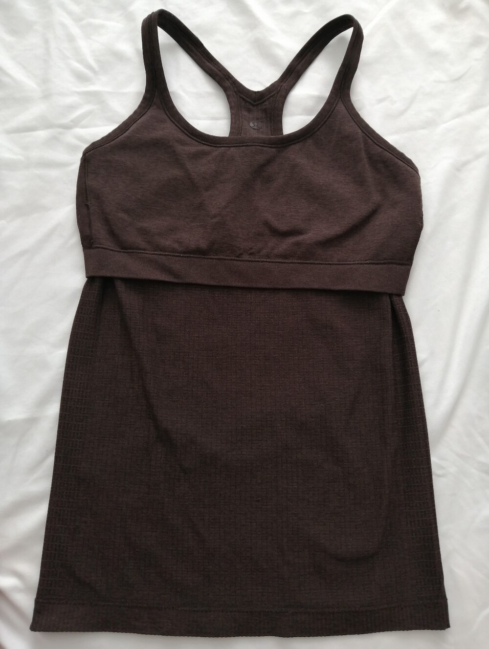 Lululemon Ebb To Street Brown Ribbed Racerback Tank Size 8 - Picture 4 of 10